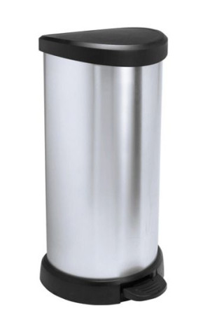 CURVER  "Metallic's" Abfallbehälter 40 Liter, metallic-silber