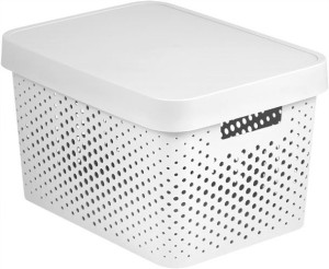 CURVER INFINITY Box mit Punktmuster, 17 L weiß