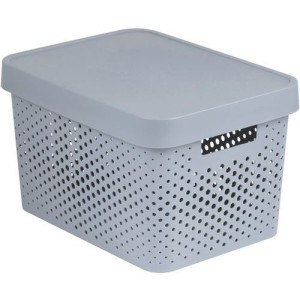 CURVER INFINITY Box mit Punktmuster, 17 L hellgrau