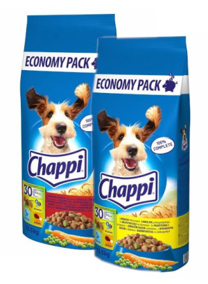 CHAPPI MIX mit Geflügel und Gemüse & Rindfleisch, Geflügel und Gemüse 27kg (2x13,5kg)