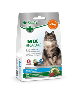 DR SEIDEL Treats Mix 2in1 für frischen Atem & Malz für Katzen 60g