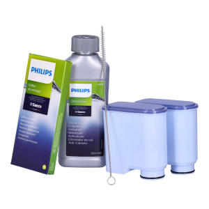 ZESTAW: 2x Filtr Seltino Ocea zamiennik do Philips Saeco CA6903 AquaClean+ odkamieniacz CA6700/10 + tabletki CA6704/10 + szczoteczka