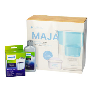 Dzbanek Seltino MAJA 4L + Filtr Philips Saeco CA6903 + Odkamieniacz CA6700 250ml