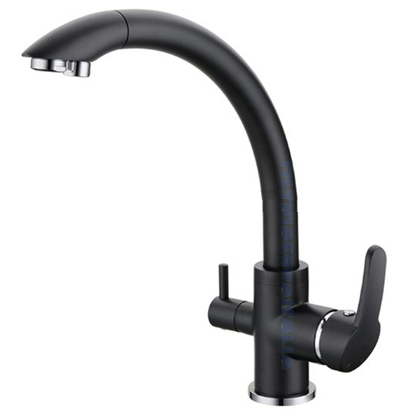 Rubinetto 3 Vie Nero Per Depuratore Acqua Per Depuratore Acqua