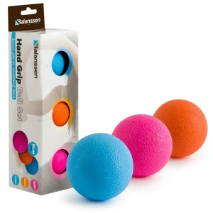 Zestaw 3 piłeczek rehabilitacyjnych do ćwiczeń chwytu i dłoni o różnym stopniu oporu HAND GRIP BALL Balanssen