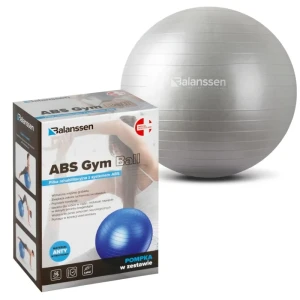 Piłka gimnastyczna rehabilitacyjna do ćwiczeń 55 cm z systemem ABS i pompką w zestawie GYM BALL Balanssen