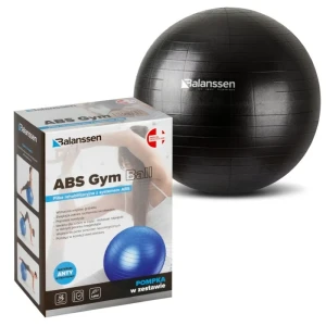 Piłka gimnastyczna rehabilitacyjna do ćwiczeń 75 cm z systemem ABS i pompką w zestawie GYM BALL Balanssen