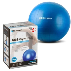 Piłka gimnastyczna rehabilitacyjna do ćwiczeń 85 cm z systemem ABS i pompką w zestawie GYM BALL Balanssen
