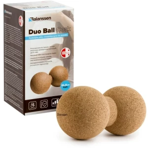 Podwójna piłeczka do masażu i rolowania korkowa duoball 16 x 8 cm Balanssen
