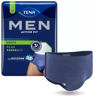 Majtki chłonne, bielizna na nietrzymanie moczu dla mężczyzn TENA Men Pants Plus Blue, 30 sztuk