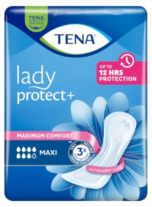 Wkładki na nietrzymanie moczu dla kobiet TENA LADY PROTECT+ Maxi 12 sztuk