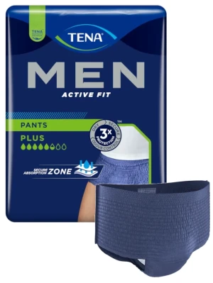Majtki chłonne dla mężczyzn, bielizna na nietrzymanie moczu TENA Men Pants Plus Blue
