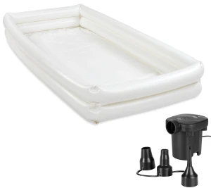 Wanna pneumatyczna do mycia bezpośrednio w łóżku z pompką w zestawie Easy Bath Tiamgo