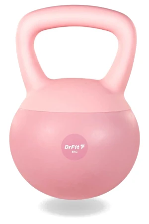 Kettlebell 6 kg pokryty gumą, wypełniony piaskiem hantla do ćwiczeń drFit
