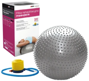 Piłka gimnastyczna rehabilitacyjna do ćwiczeń 55 - 75 cm z kolcami masującymi i pompką ARmedical