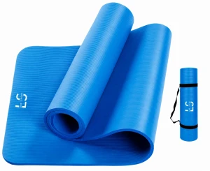 Mata gimnastyczna do ćwiczeń i rehabilitacji 1 cm, antypoślizgowa 180x60 cm Line Sport niebieska