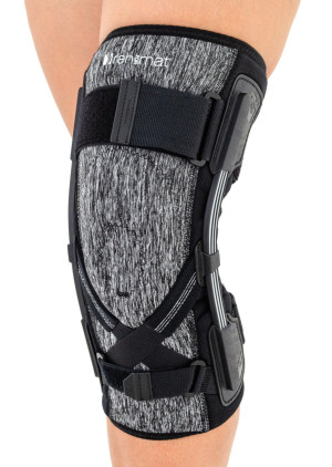Stabilizator, Orteza stawu kolanowego z fiszbinami i stabilizatorem ACL sportowa EB-SK/A czarna Reh4Mat