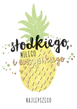 Karnet Wszystkiego najlepszego Ananas