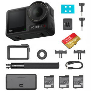 Powiększony zestaw - Kamera Sportowa DJI Osmo Action 4 Adventure Combo + Karta