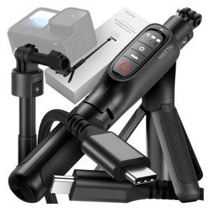 Akumulatorowy Selfie-stick, wysięgnik z pilotem Telesin Shorty do kamer GoPro