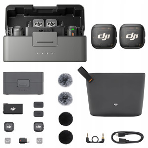 DJI Mic 3 (2 TX + 1 RX + Etui ładujące) - System mikrofonów bezprzewodowych