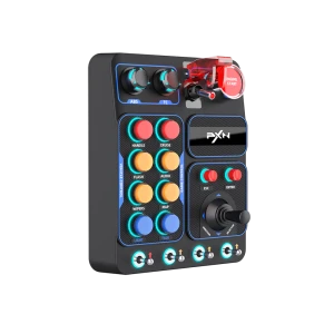 PXN CB1 — panel przycisków do symulatorów (30 programowalnych, RGB, USB-C, montaż do 70 mm)