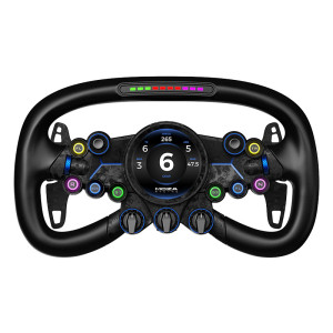 Moza Racing Vision GS RS064 — kierownica gamingowa 310 mm z ekranem 2,85", 72 wejścia, łopatki magnetyczne, RGB