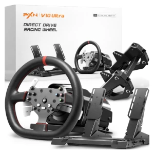 PXN V10 Ultra - kierownica Direct Drive 3,2 Nm, pedały Hall-Effect (PC / Xbox / PS4)