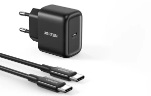 Ładowarka sieciowa UGREEN CD250 25W + USB-C-USB-C 2m (czarna)