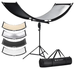 K&F CONCEPT Zakrzywiony reflektor w kształcie litery U 180x60 cm z tkaniną odblaskową 4 w 1