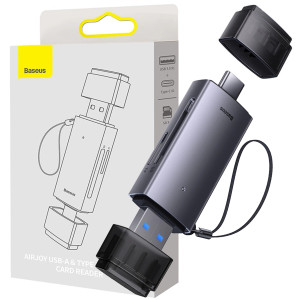 Czytnik kart pamięci Baseus Lite Series SD/TF, USB + USB-C