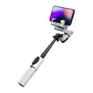 Gimbal AOCHUAN M1 Pro z oświetleniem RGB (biały)