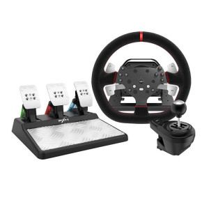 PXN-V10 V2 — kierownica 270°/900° + 3 pedały i skrzynia H 6+R, Force Feedback, PC/PS4/Xbox - OUTLET
