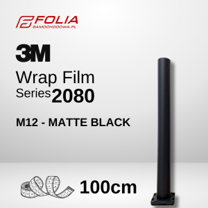 3M Folia M12 100cm Matte Black Czarny mat | szer. 100cm