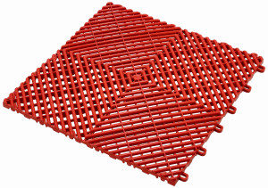 Płyta garażowa modułowa PP 40x40x1,8cm - czerwona