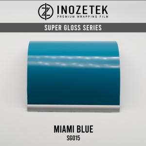INOZETEK Folia Miami Blue SG015 Niebieski połysk