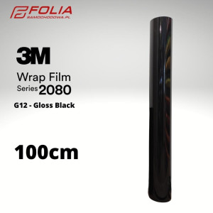 3M Folia G12 100cm Gloss Black Czarny połysk | szer. 100cm