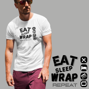 Koszulka Tshirt Eat Sleep WRAP Repeat