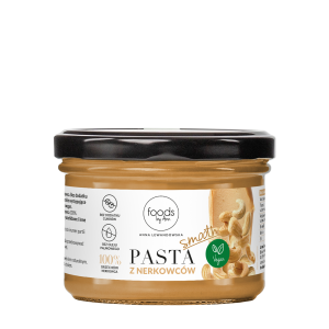 Pasta z Nerkowców, 200 g | Z Nerkowców 100%, Aksamitny Krem bez Cukru i Dodatków. Bez cukru, soli, oleju palmowego i konserwantów. 100% nerkowców.