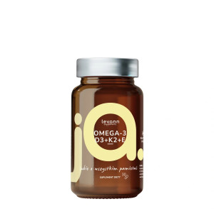 Omega-3 z D3, K2 i E | 345mg EPA + 230mg DHA | witamina D3 2000IU + K2 50µg | wspiera serce, kości i odporność | 30 kapsułek | bez konserwantów