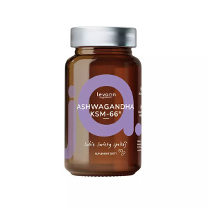 Ashwagandha KSM-66® 200mg z witanolidami. Ekstrakt z korzenia. Najlepiej przebadana | redukcja stresu, poprawa snu i koncentracji | wegańskie kapsułki Vcaps®