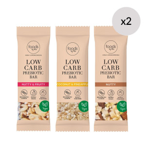 Mix Batonów Low Carb, 35 g x6 | Zestaw 3 Smaków Batonów Low Carb z Prebiotyczną Inuliną. Bez dodatku cukru. W 100% wegańskie. Niskowęglowodanowe.