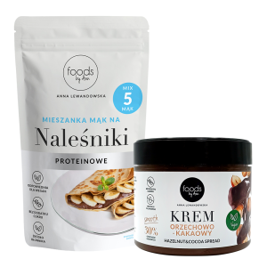 Krem Orzechowo-kakaowy Smooth 30% + Naleśniki Proteinowe | Bezglutenowe Naleśniki Proteinowe z Aksamitnym Kremem. Bez cukru i konserwantów.
