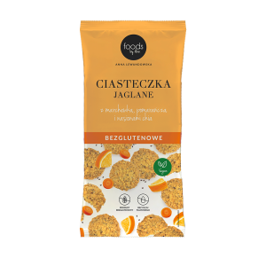 Bezglutenowe ciasteczka jaglane z marchewką i pomarańczą, 100g