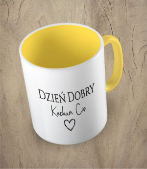 Kubek dzień dobry kocham cię
