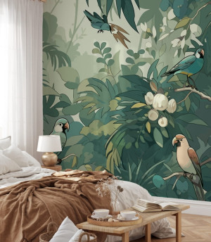 Fototapeta parrots in the jungle
