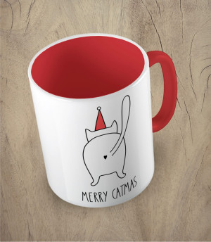 Kubek merry catmas