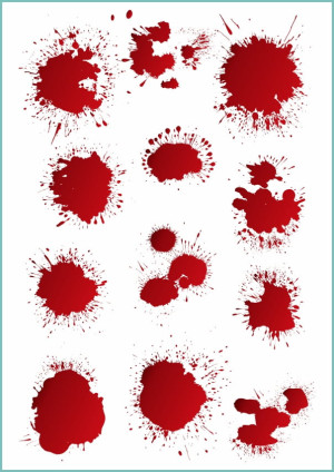 Tatuaże tymczasowe bloody splatters