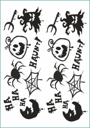 Tatuaże tymczasowe wzory na Halloween pisane sprayem 02