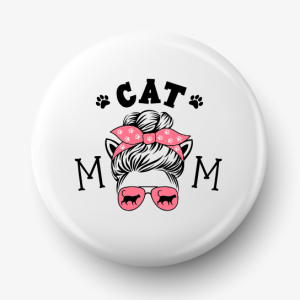 Button cat mom